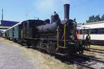 On 24 May 2026 SBB Historic 8512 stands at the depot of Verein Mikado 1244 (that also houses a nice troupe of SBB Historic steam locos including 8512) with a shuttle train from the depot to the nearby station of Brugg AG. 