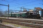 SBB Historic 8512 remolca uno de los muchos trenes adicionales del fin de semana de Pentecostés en el depósito Verein Mikado 1244 hacia la estación de Brugg AG el 23 de mayo de 2026.