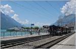 Steamers in Brienz: of the Lake an on the station.  Blüemlisalp  and The Ballenberg Dampfbahn SBB G 3/4 208.
30.06.2018èein