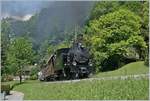 The  Ballenberg Dampfbahn  G 3/4 208 on the way to Chaulin near Blonay.