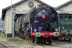 On 26 May 2019, ex-SNCF 141 R-1244 stands in Brugg during an Open Weekend, organised by the Verein Mikado 1244 -steam engines with 1D1/484 axles settings are called Mikado; the Japanese railways being