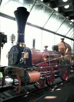 Steam locomotive  Limmat  at museum (Verkehrshaus) at Luzern, August 26th, 1999.