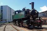 SCB-196 stands on 26 May 2019 in the works of Verein Mikado 1244 at Brugg AG.