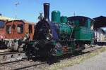 Schweizer Dampflok 5666 - von 1907 bis 1965 im Einsatz bei der Brauerei 'Feldschlösschen' steht am 24. Mai 2026 im Depot des Vereins Mikado 1244 in Brugg AG.