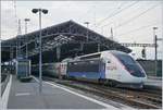 The TGV Lyria 4405  Disney Land Paris  in Lausanne.