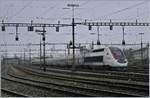 The TGV Lyria 4415 in the Biel/Bienne Rangierbahnhof.

05.04.2019