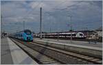 Swiss and french Léman Expresse trains in Annemasse: SNCF Z 31500, SBB LEX RABe 522 and SBB RABe 511.