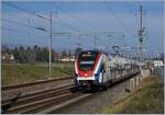 The SBB LEX RABe 522 220 and another leave Coppet as Léman Express SL2 for Annecy.