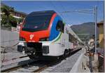 The SBB TILO RABe 524 306 and an other one on the way to Locarno by the new future Minusio Station.