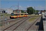 The Travys OC Be 4/8 No. 3 (94800 450 003-9 D-TVYS) has left Chavornay and is now traveling to Orbe as R11. 

July 5, 2025