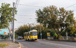 01.09.2024. Ex-Berlin tram Tatra KT4DM No 1206 on Mykolaychuk Street. The end station of the route 6 is located behind the trees, but the tram line is planned to be extended soon
