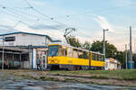 29.08.2024. The ex-Berlin tram Tatra KT4DM No 1229 at the end station of route 6. This tram is from the second order, which arrived quite recently, in 2024.