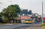“Berliner  (as they are called in Lviv) Tatra KT4DM No 1214 on Promyslova Street, route 6. 01.09.2024. 