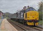 The Class 37 (37403) Isle of Mull in Ravenglass on the way to Crlisle.