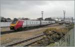 A Virgin train in Penzance Depot Station.