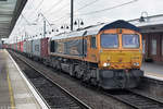 Ely, GB Railfreight Class 66 No. 66766 with a Containetrain from Felistowe, 2017,05,18