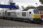 Wrexham & Shropshire 67014  Thomas Telford  in Bicester North with train to London Marylebone. October 2009