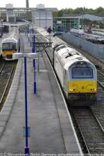 Banbury, Wrexham & Shropshire's 67012  A Shropshire Lad  with the morningtrain from London.