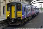 York,  Northern  DMU 150211 with  Welcome to Yorkshire  colours, with the 16,45 hrs arrival from Leeds, 2013,06,14  