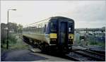 The 153 Class 153374 is leaving the Tenby / Dinbych-y-pysgod Station.