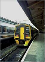 The Class 158 , the 158 834 in Abertawe. 

Analog picture / November 2000