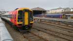 A 159 072 from the SouthWest waits in Penzance to his Sunday service back to London Waterloo.