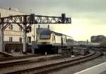 A  FIRST  Train HST 125 service leaves in Cardiff to London.