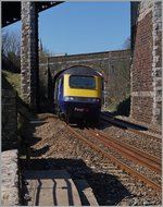 A Great Western Railway GWR HST 125 Class 43 near Teignmounth.