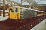 The BR 73 129 with a  Gatwick Express  in London Victoria.
18.06.1984