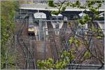 View on the Waverley Station of Edinburgh with a Class 91 with his InterCity to London Kings Cross.