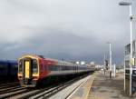 Souhtwesttrain Class 159 in Clapham Junction, Britain's busiest railway station.