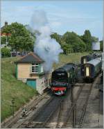 The 34 070 in Swanage.