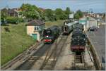 The beautiful Swanage Rail 34 070 and the 45 305 in Swanage Station.