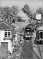 The Swange Railway 34070  Battle of Britain  in Swanage.