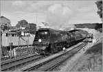 The  Swanage Railway  34070 is leaving Swanage.