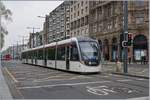 A Edinbrugh tram in the Princes Street.