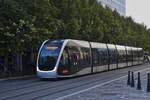 Tram 5108 will soon reach the Place Lambert stop in Lige. Oct. 2025