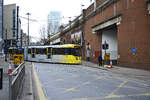 Manchester Metro Link Tram 3071 (Bombardier M5000) crossing London Road on arrival to Manchester Piccadilly Station.