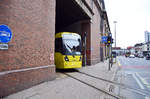 Manchester Metro Link Tram 3093 (Bombardier M5000)leaving the tunnel at Manchester Piccadilly Station and just about crossing London Road.