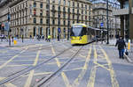 Manchester Metro Link Tram 3085 (Bombardier M5000) on the line Piccadilly - Eccles.