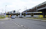 Manchester Metro Link Tram 3015 (Bombardier M5000) at Sheffield Street.