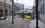 Tram 30766 (Bombardier M5000) on the Manchester Metrolink line to Eccles.