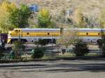 A pair of Rio Grande diesel locomotives at the Colorado Railroad Museum in Boulder, Colorado.