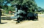 I did take the photo of this narrow gauge steam locomotive in the year 1998. The picture shows the  Whistling Billy , an 8 tons Porter Locomotive (0-4-0ST) once belonging to the Merced Gold Mining Co. in Coulterville / California and came to that place in 1897. (slide scanned)