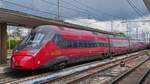 Italo train ETR 675 22 is arriving at the station in Ferrara. May 8th, 2025