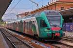 Multiple unit 350.102 is waiting on the siding at the station of Ferrara for its next deployment. May 8th, 2025