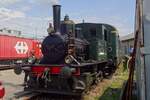 SLM-1 has just arrived at the depot of Verein Mikado 1244 at Brugg AG on 26 May 2019 during the Open Weekend there. Your photographer took this picture shortly after alighting the one coach behind the loco.