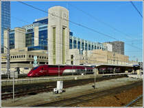 The PBKA Thalys 4332 taken in front of the station Bruxelles Nord on February 17th, 2008.