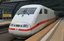 Here 401 056-7  Heppenheim/Bergstra�e  as ICE691 from Berlin Ostbahnhof to Stuttgart main station. Berlin main station, 25.2.2012.