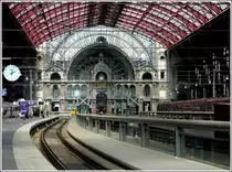 The railway station Antwerpen Centraal pictured on June 23rd, 2010.